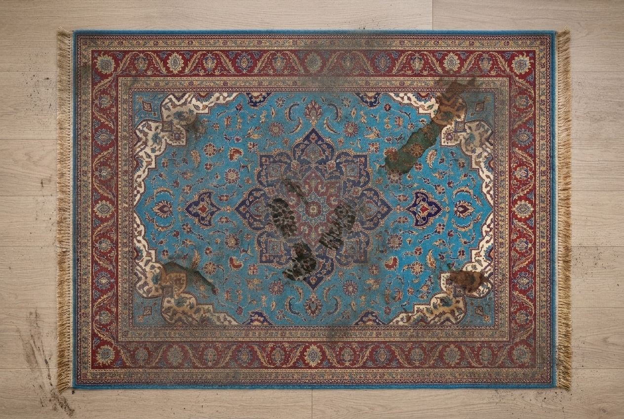 Yıkama Öncesi Kirli Halı